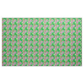 Tissu Motif tourbillon fractal, vert, rose, multi (Yard)
