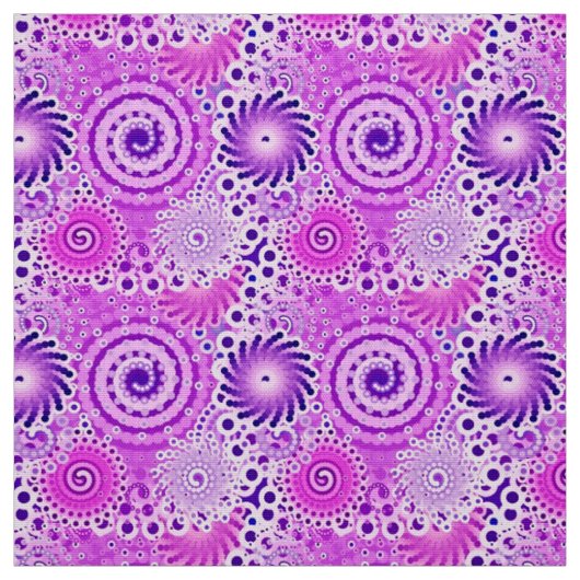 Tissu Motif tourbillon fractal, violet, orchidée (Échantillon)