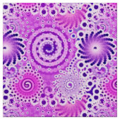 Tissu Motif tourbillon fractal, violet, orchidée (Fermer)