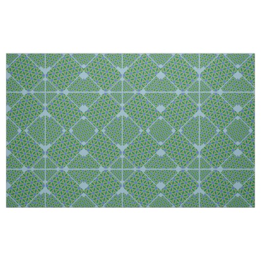 Tissu Motif triangle bleu et vert (Fat Quarter)