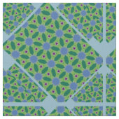 Tissu Motif triangle bleu et vert (Détail)