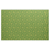 Tissu Motif Triangle Étoile Art Déco - Vert et Or (Fat Quarter)