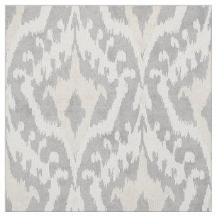 Tissu motif tribal Cool neutre de Kikat gris et beige