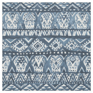 Tissu Motif tribal de Boho de crâne aztèque de l'indig