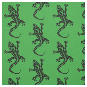 Tissu Motif tribal de Gecko
