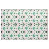 Tissu motif tribal de ikat vert et rose à texture chic (Yard)