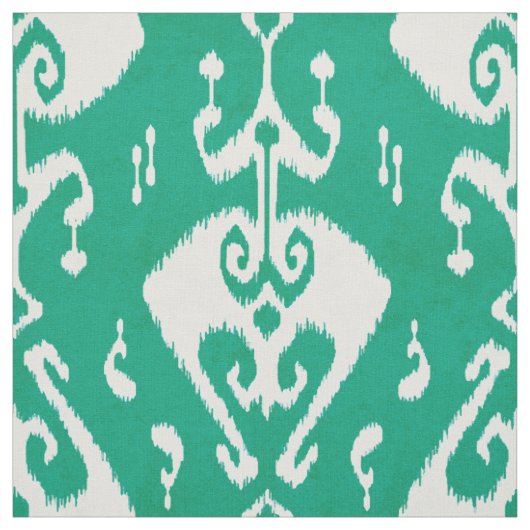 Tissu Motif tribal ikat vert texturé chic moderne (Échantillon)
