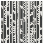 Tissu Motif tribal noir et blanc (Fermer)