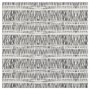 Tissu Motif tribal tissé noir et blanc dessiné