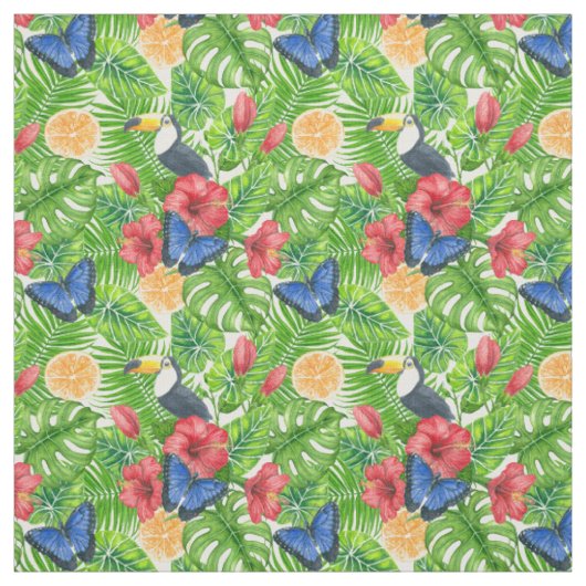 Tissu Motif tropical (Échantillon)