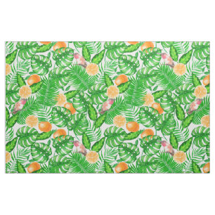 Tissu Motif tropical, colibris II
