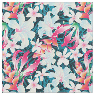 Tissu Motif tropical coloré