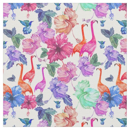 Tissu Motif tropical d'aquarelle (Fermer)