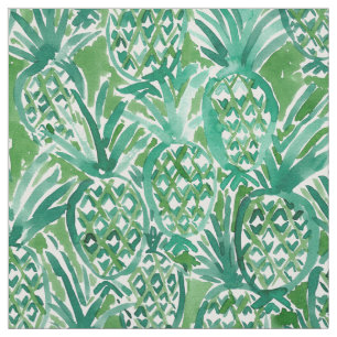 Tissu Motif tropical d'aquarelle d'ANANAS de DEM
