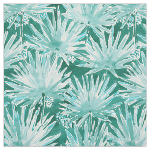 Tissu Motif tropical de feuille de vert de PARADIS de