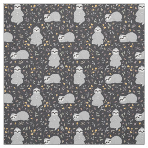 Tissu Motif tropical de paresse de bébé