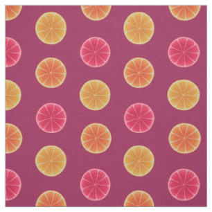 Tissu Motif tropical de tranche d'agrumes d'été joli