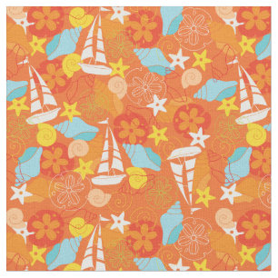 Tissu Motif tropical de voilier