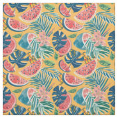 Tissu Motif Tropical Pastèque (Échantillon)
