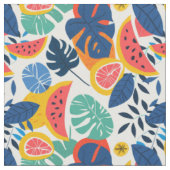 Tissu Motif Tropical Pastèque & Ananas (Fermer)