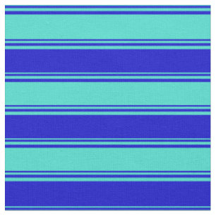 Tissu Motif Turquoise & Blue Lines