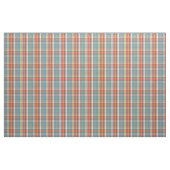 Tissu Motif Turquoise en plaid blanc orange foncé (Yard)