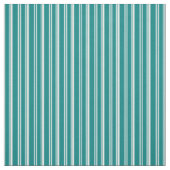 Tissu Motif turquoise et blanc à rayures (Échantillon)
