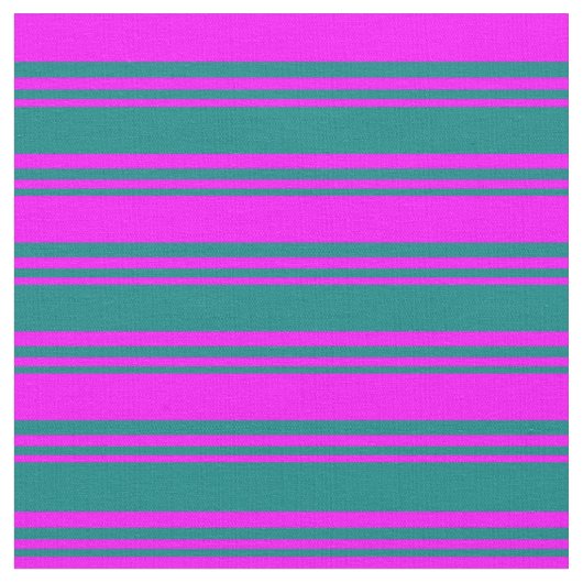 Tissu Motif turquoise et Fuchsia coloré/rayé (Fermer)