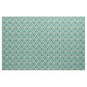 Tissu Motif turquoise et orange de formes (Yard)