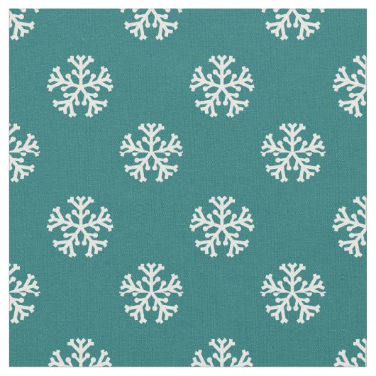 Tissu Motif turquoise Snowflake (Fermer)
