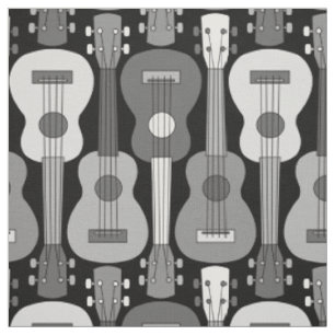 Tissu Motif Ukulele vertical