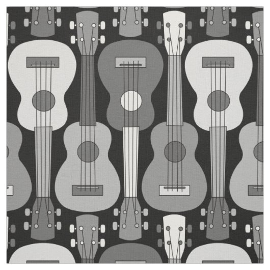 Tissu Motif Ukulele vertical (Échantillon)