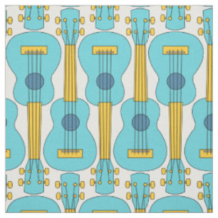 Tissu Motif Ukulele vertical