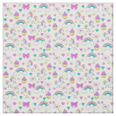 Tissu Motif Unicorn mignon (Échantillon)