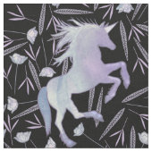 Tissu Motif Unicorne bleu violet et rose (Fermer)
