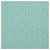 Tissu Motif vectoriel de bande banane | bleu turquoise (Échantillon)