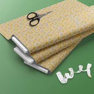Tissu Motif vectoriel de bande banane jaune