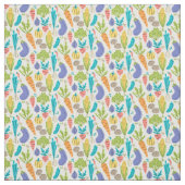 Tissu Motif végétal d'été (Échantillon)