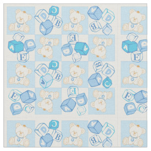 Tissu Motif vérifié d'ours de nounours