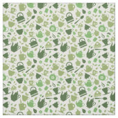 Tissu Motif vert à thème thé (Échantillon)