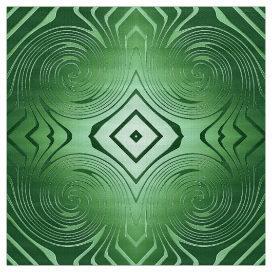 Tissu motif vert abstrait de remous (Échantillon)