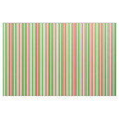Tissu Motif vert, blanc, rouge rayé/lin (Yard)
