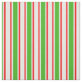 Tissu Motif vert, blanc, rouge rayé/lin (Échantillon)