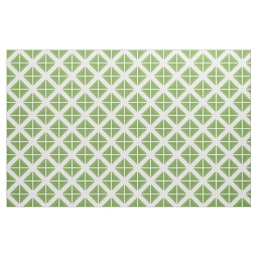 Tissu Motif vert blanc tendance triangles (Yard)