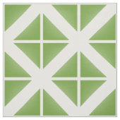 Tissu Motif vert blanc tendance triangles (Échantillon)