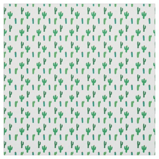 Tissu Motif vert clair de cactus (Échantillon)