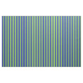 Tissu Motif vert clair et lignes bleues (Yard)