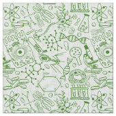 Tissu Motif vert de biologie (fermé)