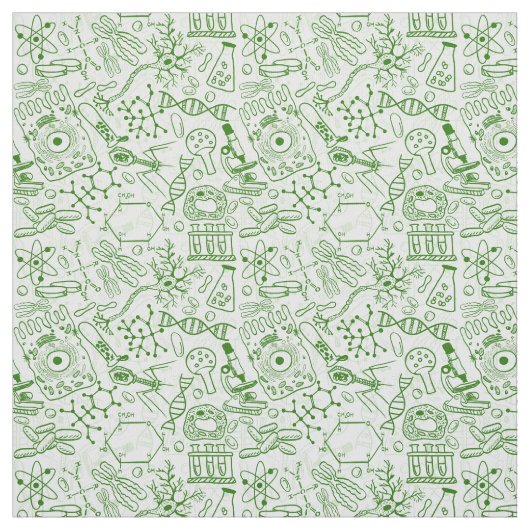 Tissu Motif vert de biologie (Échantillon)