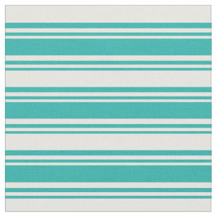 Tissu Motif vert de la mer claire et blanc